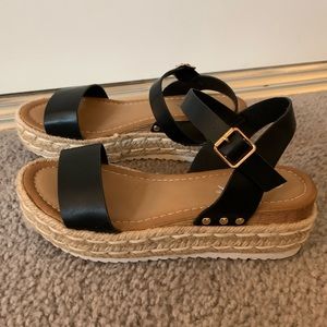 Platform Espadrille Sandal Wedge